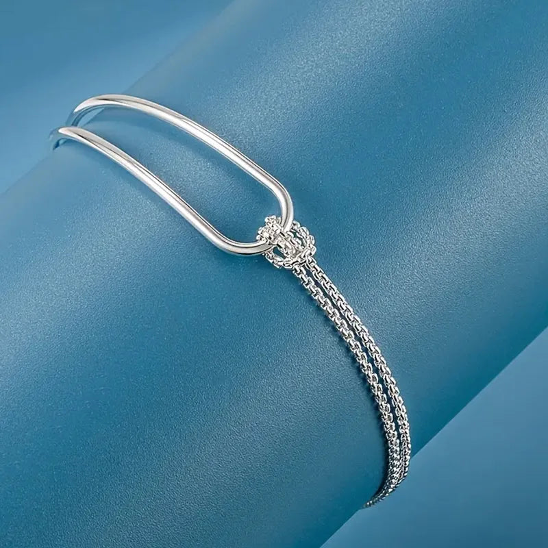 Pulseira de Prata Lei 925 Minimalista - Joia Feminina Elegante