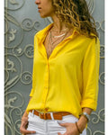 Camisa Feminina Premium em Chiffon — Elegância Moderna para um Estilo Sofisticado