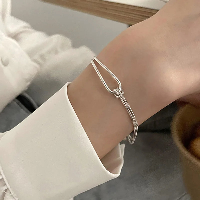 Pulseira de Prata Lei 925 Minimalista - Joia Feminina Elegante