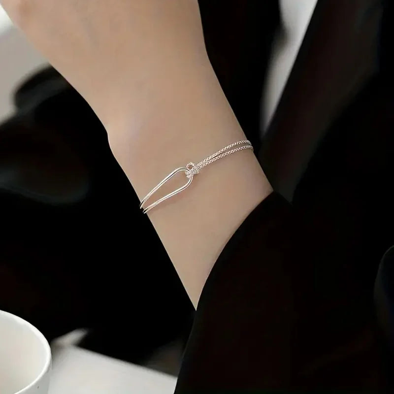 Pulseira de Prata Lei 925 Minimalista - Joia Feminina Elegante