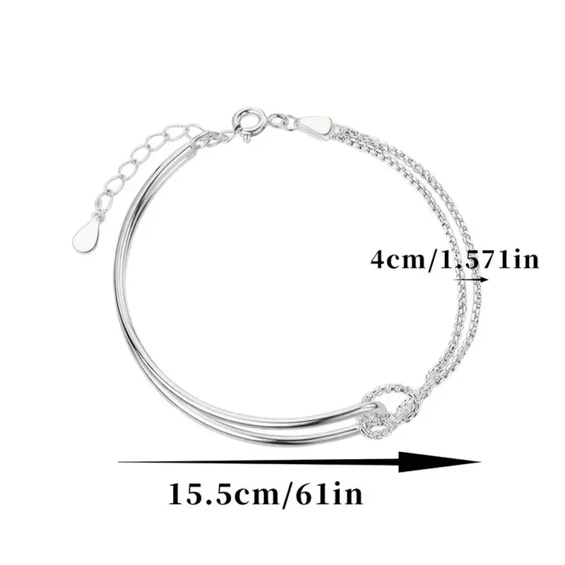 Pulseira de Prata Lei 925 Minimalista - Joia Feminina Elegante