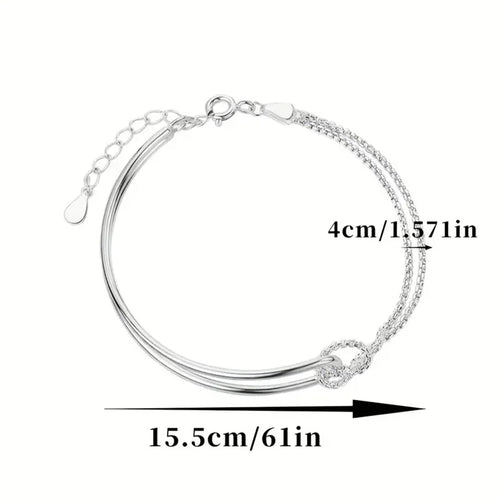 Pulseira de Prata Lei 925 Minimalista - Joia Feminina Elegante